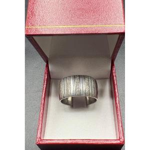 1980s European Sterling Silver Mixed Ring 