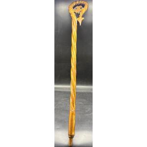 Processional Stick In Carved Gilt Wood Late 18th Early 19th French 