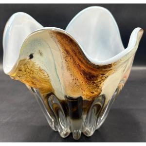Large Multi-layered Crystal Tulip Vase 1930s/40s Murano…