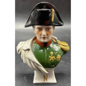1930s Saxony Porcelain Bust Of Napoleon 