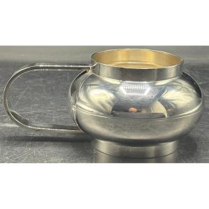 1960s Silver-plated Metal Milk Or Water Jug By Lino Sabattini For Christofle 