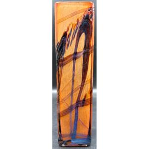 1960s/70s Multi-layer Blown Crystal Vase By Colver