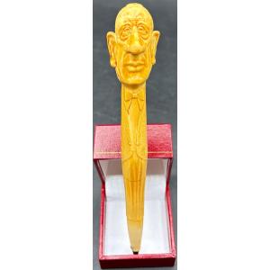 1960s Cast Galalith Ballpoint Pen By Spadem