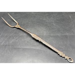 Wrought Iron Roaster's Fork, Late 18th Century, French