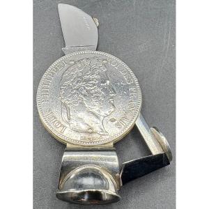 Solid Silver Cigar Cutter By Puiforcat From The 1920s