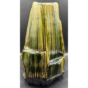 1950/60s  Korokusan Glazed Ceramic Vase From Japan