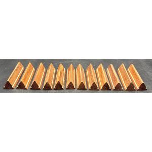 A Set Of Twelve Rosewood And Bakelite Inlay Knife Rests From The 1930s, French 