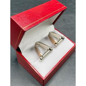 A Pair Of Solid Silver And Vermeil Cufflinks From The European 1930s
