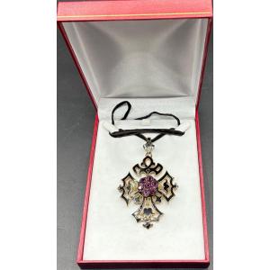 A Gilded Brass Cross With Enamel And Amethysts Late 19th Century French