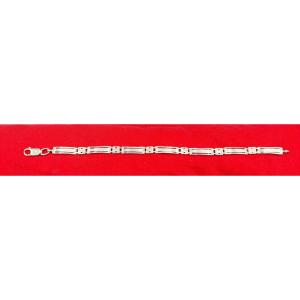 Sterling Silver Gourmette Bracelet From The European 1980s