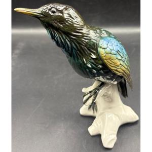 Enameled Porcelain Bird From The 1920s By Karl Ens