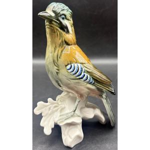 Enameled Porcelain Bird From The 1920s By Karl Ens