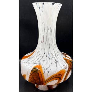 Large Multi-layered Murano Blown Glass Vase From The 1950s/60s