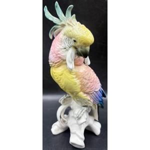 An Enameled Porcelain Parrot From The 1920s By Karl Ens