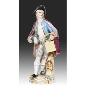 Meissen Porcelain Statuette From The “cries De Paris” Series, Model 17 