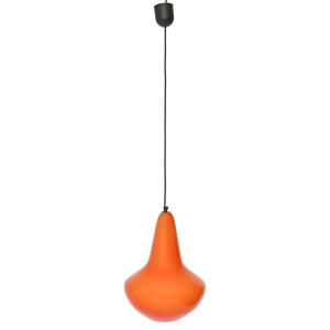 Orange Opaline Pendant Light From The 1960s