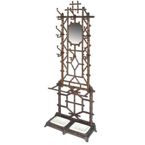 Bamboo-style Cast Iron Coat Rack By Deville Pailliette & Cie Fondeur, Charleville Ardennes