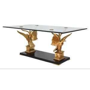 Bronze And Gilded Brass Eagle Coffee Table
