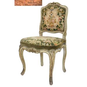 Louis XV Period Chair Stamped Claude-françois Drouilly, Master Certificate Issued July 27, 1748 