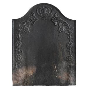 Antique Cast Iron Fireplace Backplate 