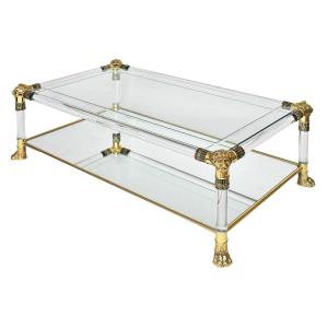 Hollywood Regency Style Plexiglass Coffee Table
