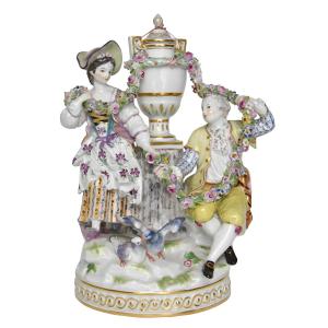 Meissen Porcelain Group, Couple In Love, Model F88