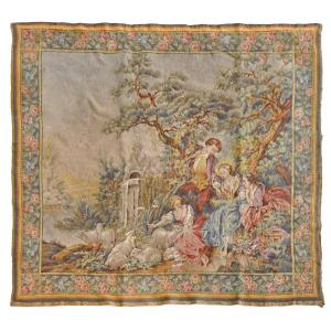 Tapestry With A Pastoral Scene After François Boucher's "the Shepherd's Gift Or, The Nest" 