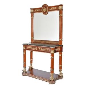 Console Topped With An Empire-style Mirror 
