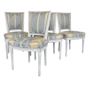 Set Of 4 Louis XVI Style Chairs 