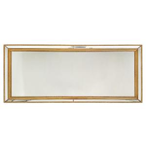 Very Large Rectangular Mirror By Deknudt Pareclose In Vintage Gilded Wood