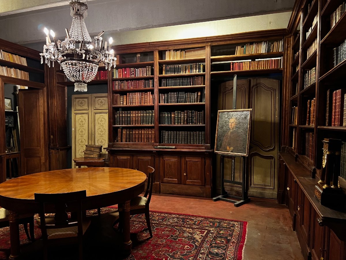 Biblioteca su quattro lati, epoca '600, provenienza Piemonte-photo-4