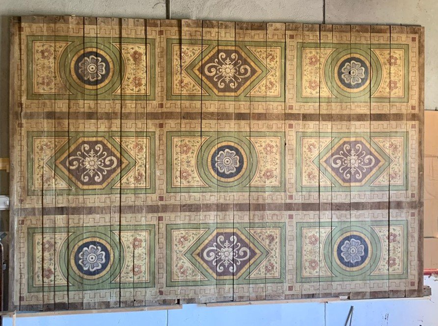 18 mq di soffitto dipinto, epoca '6/'700
