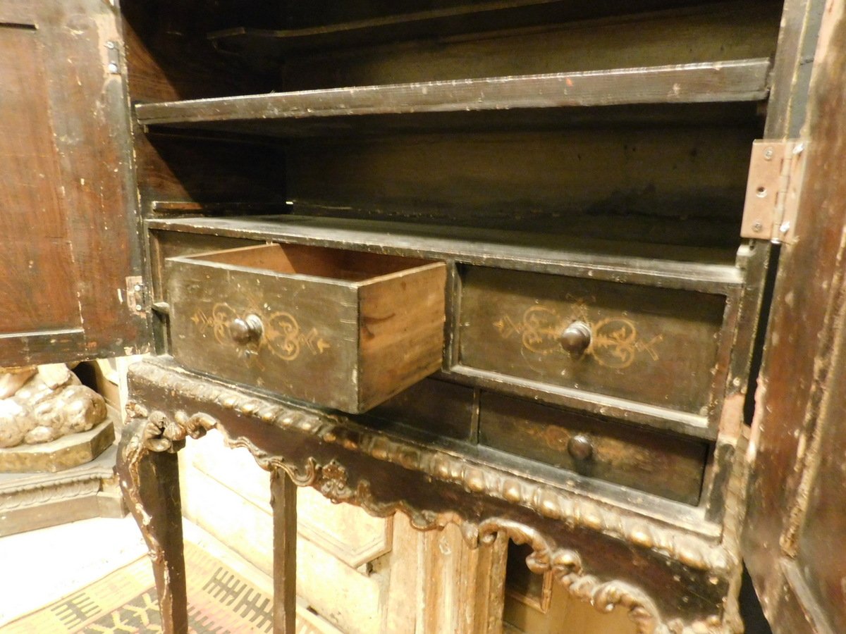 Scrigno laccato e decorato, epoca '800-photo-4