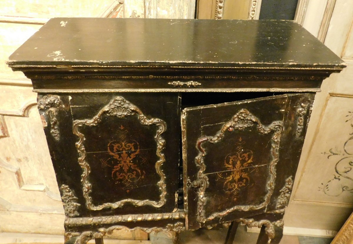 Scrigno laccato e decorato, epoca '800-photo-4