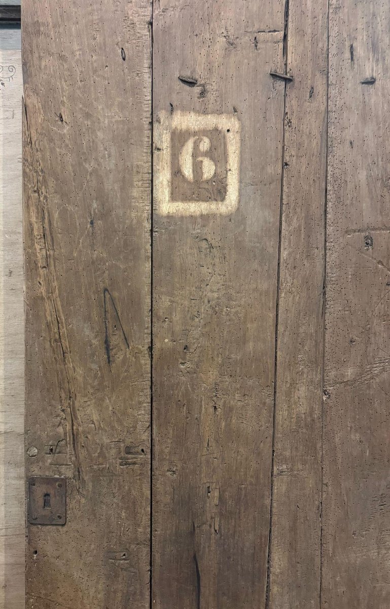 N. 10 porte simili in legno, epoca '800, Misure diverse: circa cm 70/90 x H 195/200-photo-5