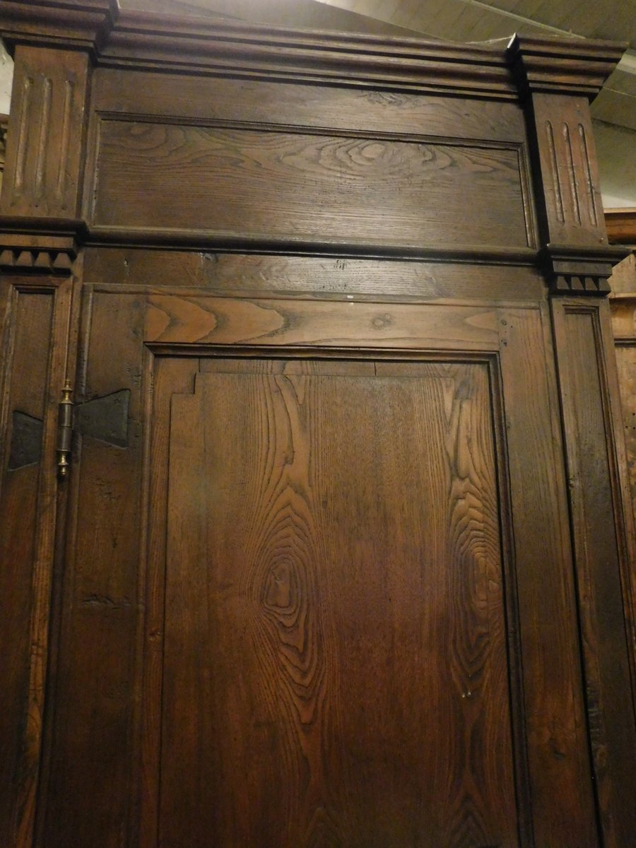 Porta ad un battente, completa di telaio, epoca '700, provenienza Piemonte-photo-3