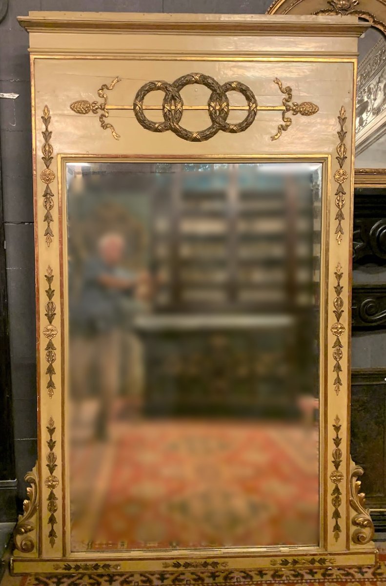 Specchiera in legno laccato, epoca '800
