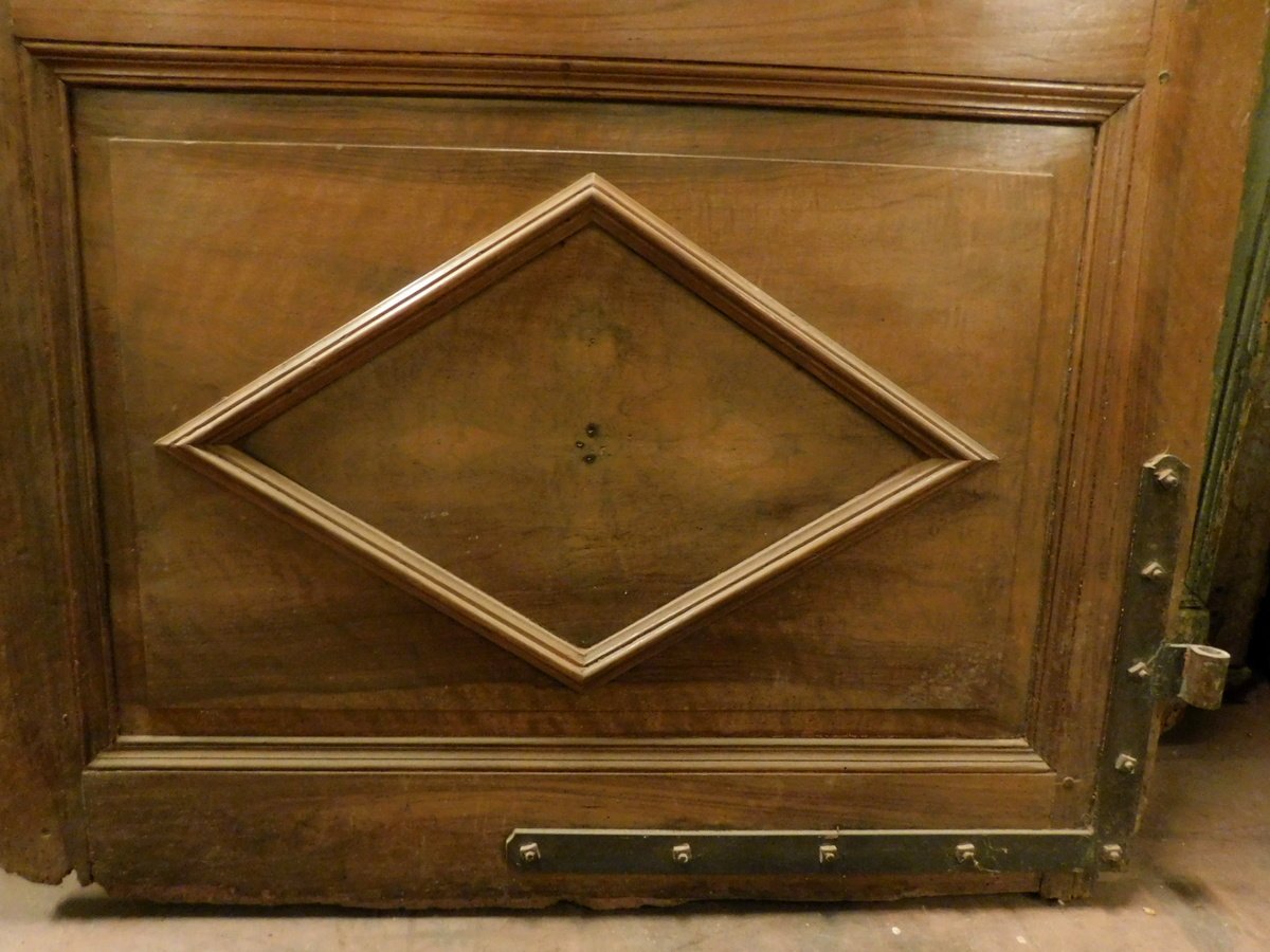 Porta a un battente in legno di noce, epoca '800, provenienza Torino-photo-1