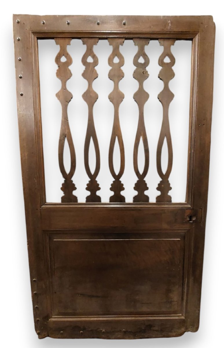 Porta a un battente in legno di noce, epoca '800, provenienza Torino