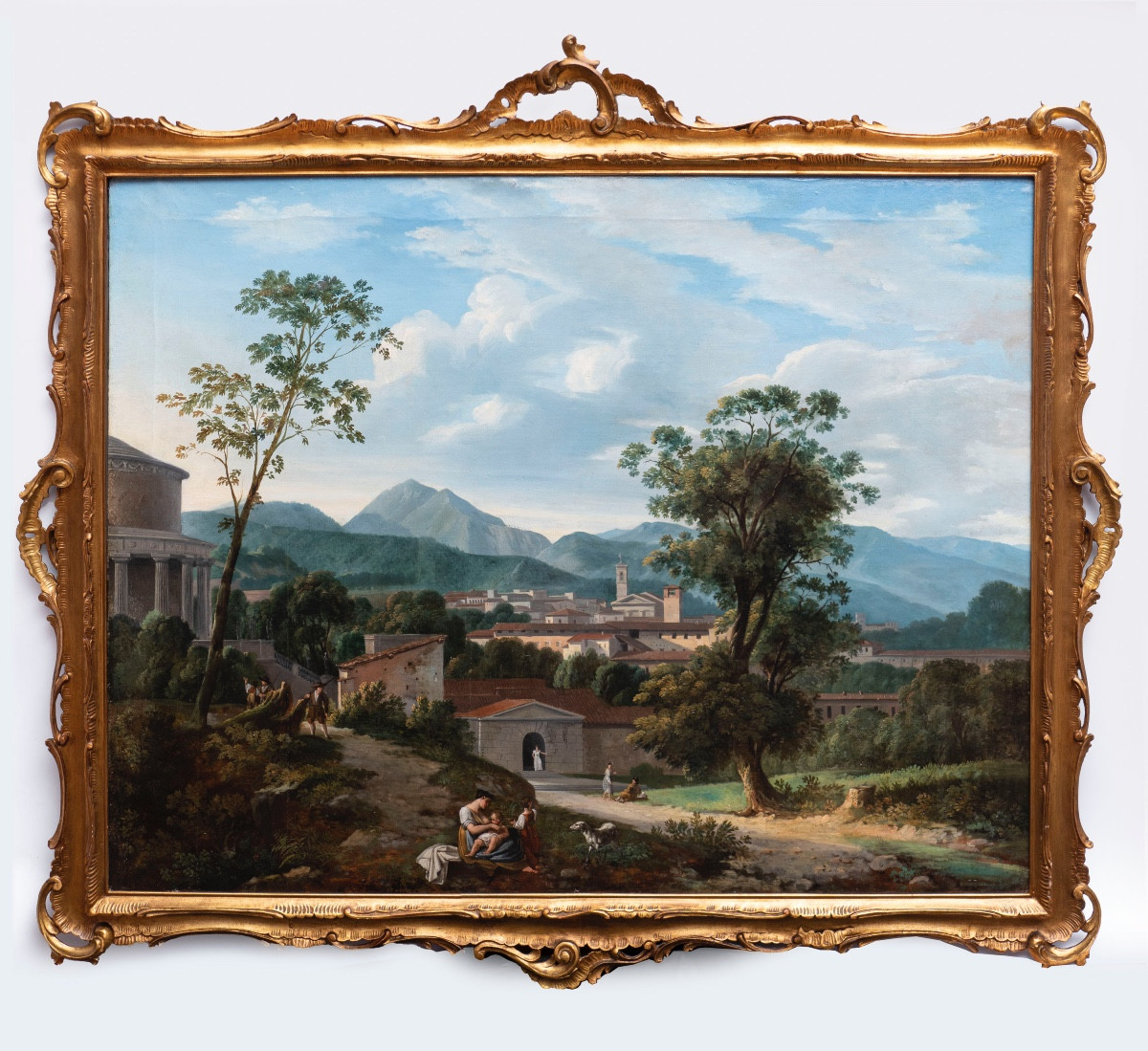 Coppia di paesaggi classici
