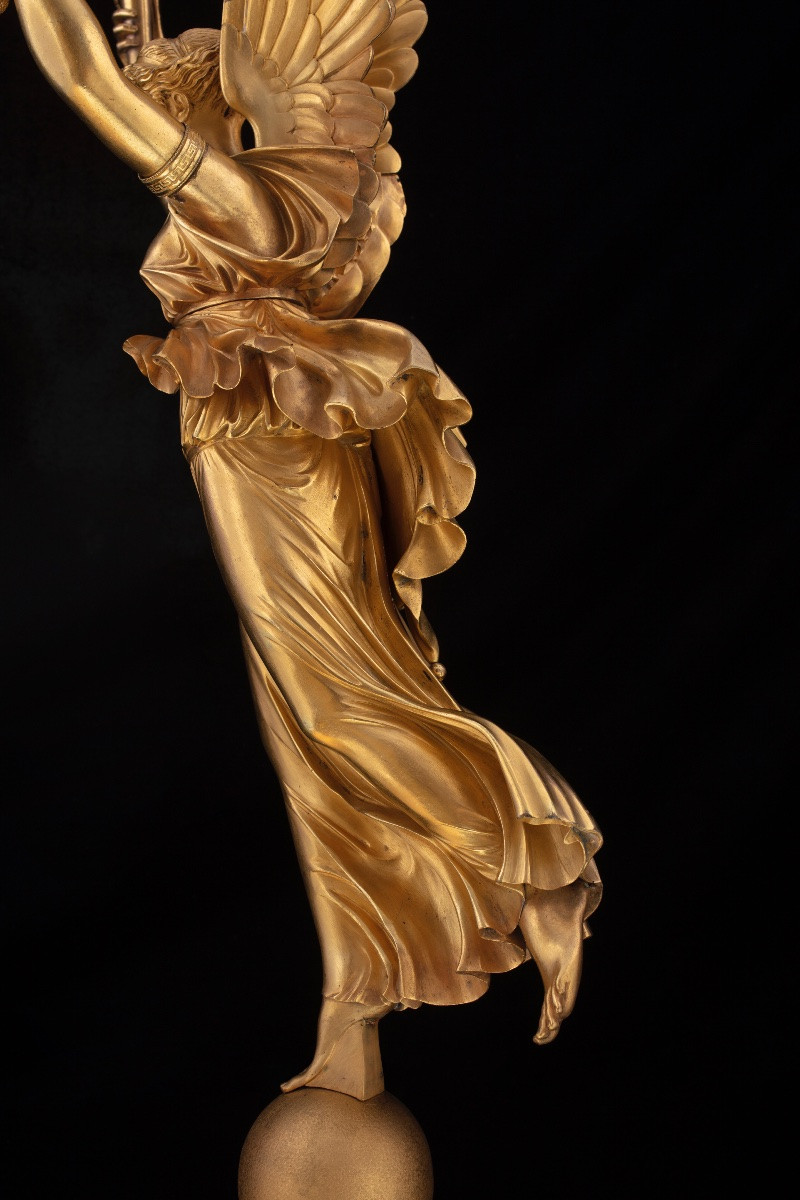 COPPIA DI CANDELABRI IN BRONZO DORAATO-photo-6