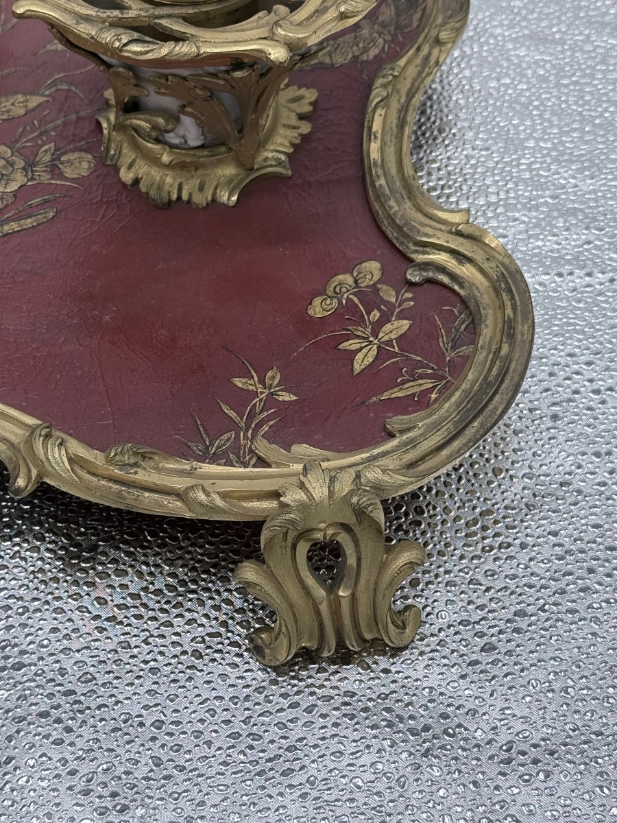 calamaio in bronzo e lacca di cina-photo-3