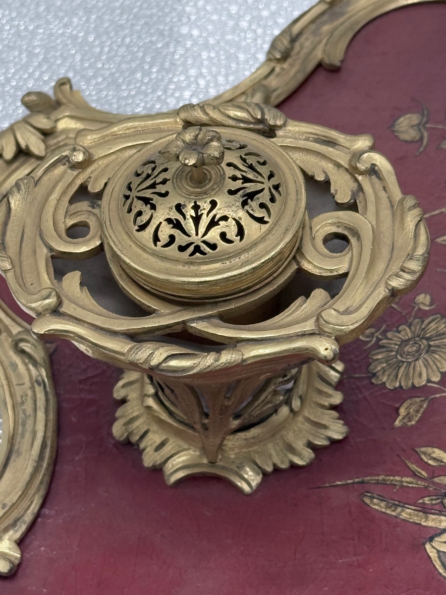 calamaio in bronzo e lacca di cina-photo-6