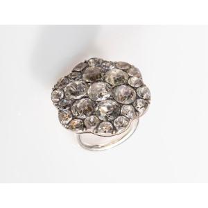 Ring With A Georgian Costume Button - England, Circa 1750