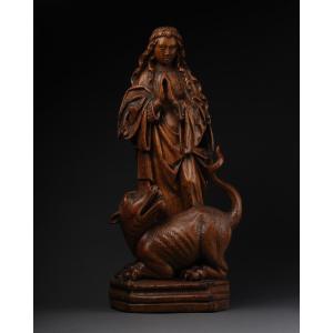 Saint Margaret - Oak, Southern Netherlands, First Quarter Of The 16th Century