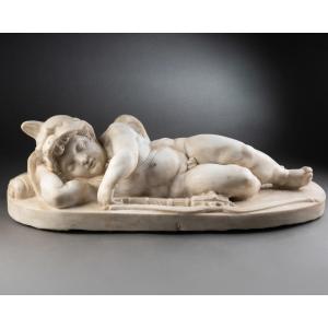 Attributed To Tommaso Della Porta (c. 1546–1606), Sleeping Eros, Marble