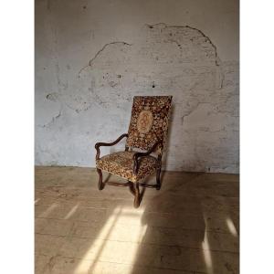 Louis III Walnut Armchair