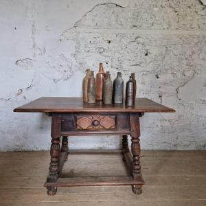 Table Pieds Divergents Noyer Et Cerisier 