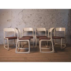6 Baumann Sleigh-style Chairs