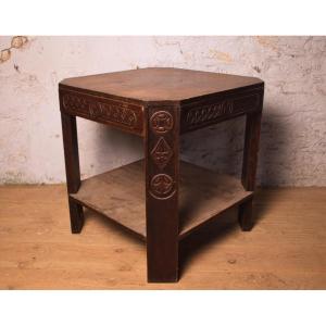 Oak Side Table In The Style Of Savina